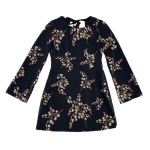 NWT MM Couture By Miss Me‎ Chiffon Floral Bell Sleeve Dress Tie Back Sz M Boho